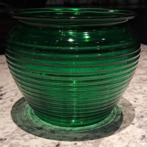 Vintage National Potteries Beehive Vase Planter Emerald Green 1950's
